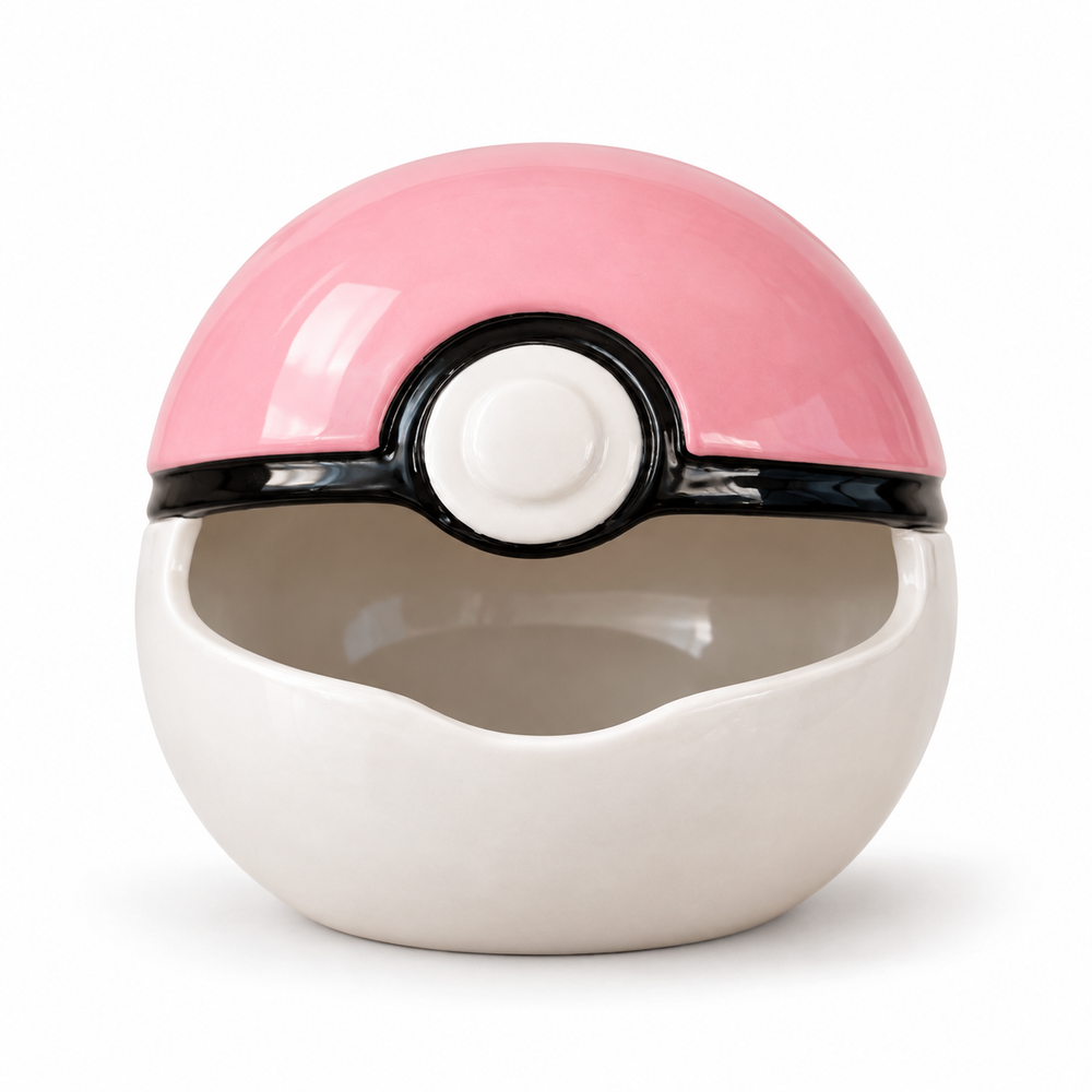Pink Poké Ball Ceramic Hamster Hideout