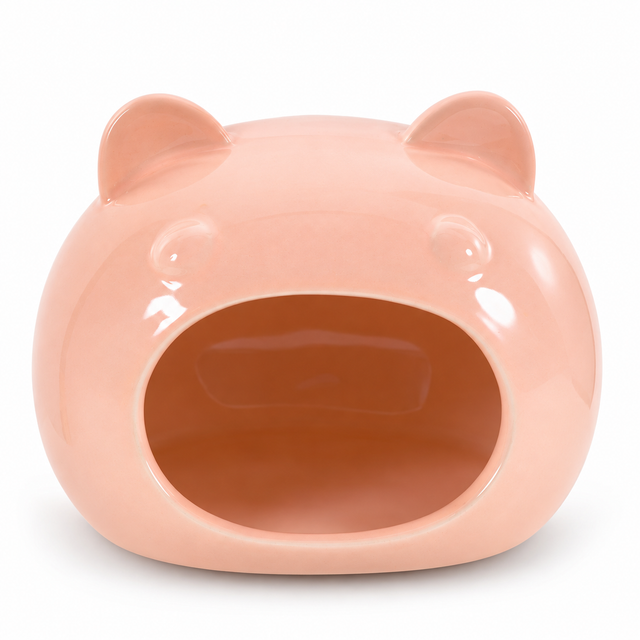 Ceramic Hamster Hut (Pink)