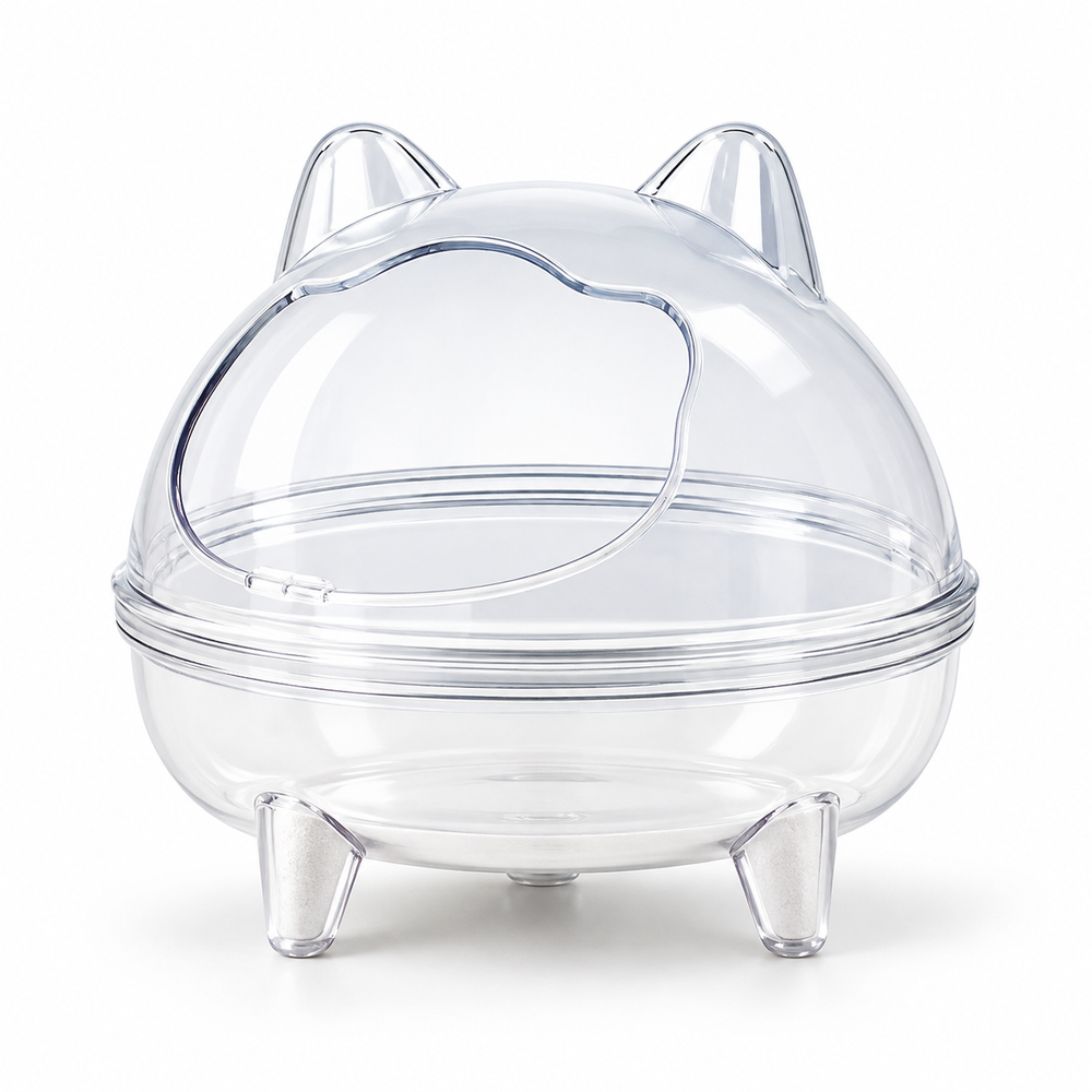 Clear Hamster Sand Bath Large 13.5cm