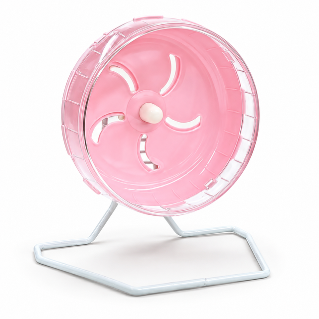 Silent Hamster Wheel with Stand 21.5cm (Pink)