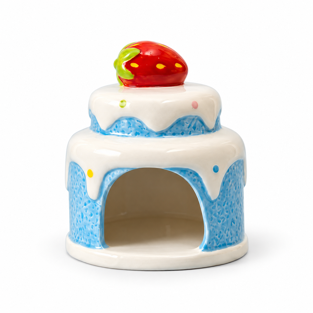 Ceramic Dwarf Hamster House (Blue)